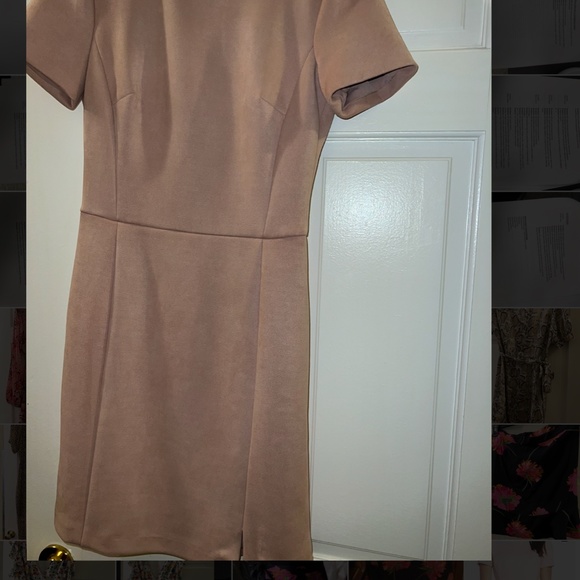 French Connection Women's Vegan Suede Mini Dress, Size US 4, pink - Picture 3 of 3